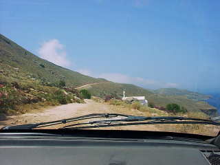 dirt road by car