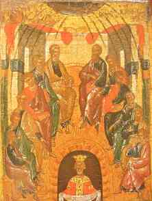Pentecost icon, crete school