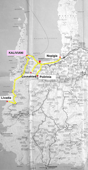 map of villages to visit by car